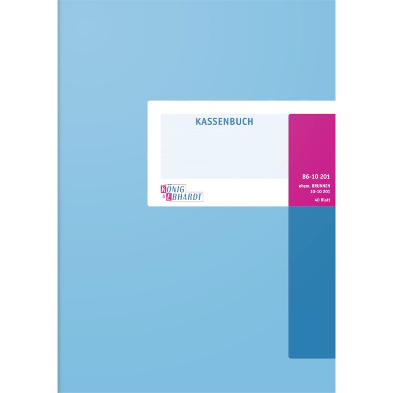 KÖNIG & EBHARDT cash book, blue, A4
