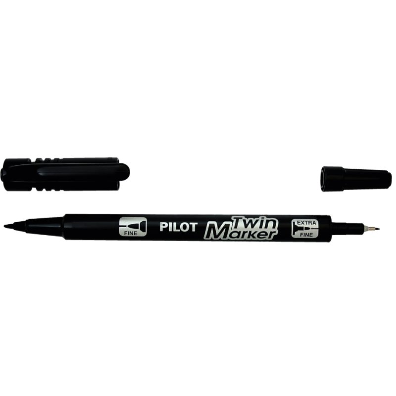 PILOT Twin Marker marqueur permanent, extra fin, rouge