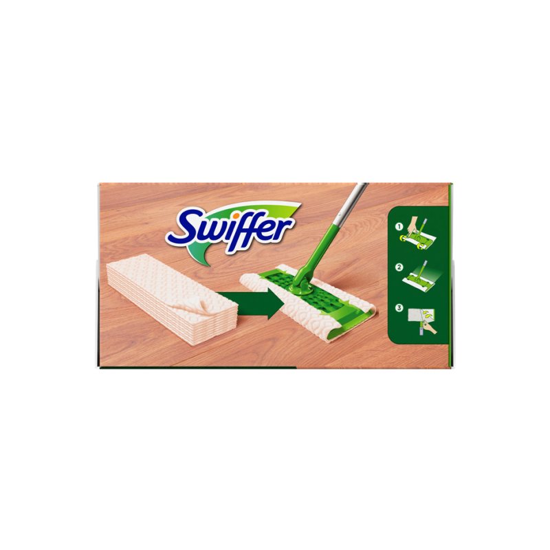 Swiffer droge doekjes hout & parket, navulling, bienenwas, 18 stuks