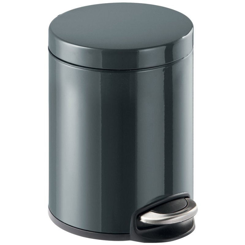 DURABLE Tret-Afvalemmer metaal, 5 liter, antraciet