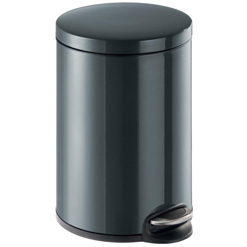 DURABLE poubelle à pédale métal rond, noir, 20 litres