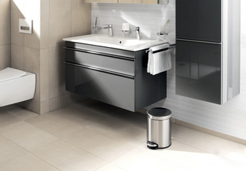 DURABLE poubelle à pédale acier inoxydable rond, argent, 5 litres