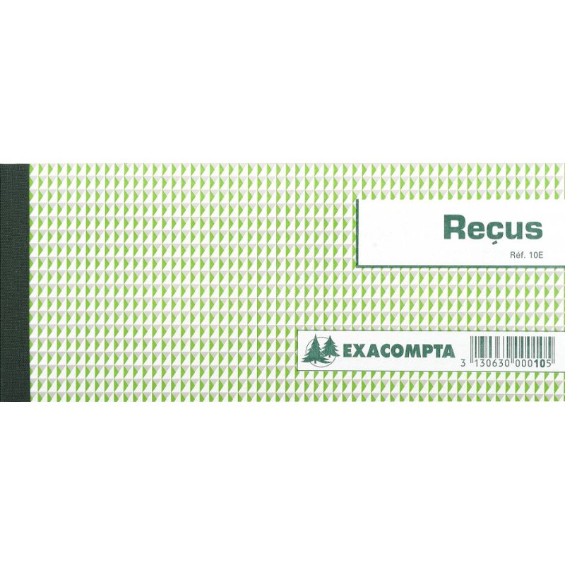 EXACOMPTA bloc-notes avec reçus, format paysage, 90×130 mm, 50 feuilles