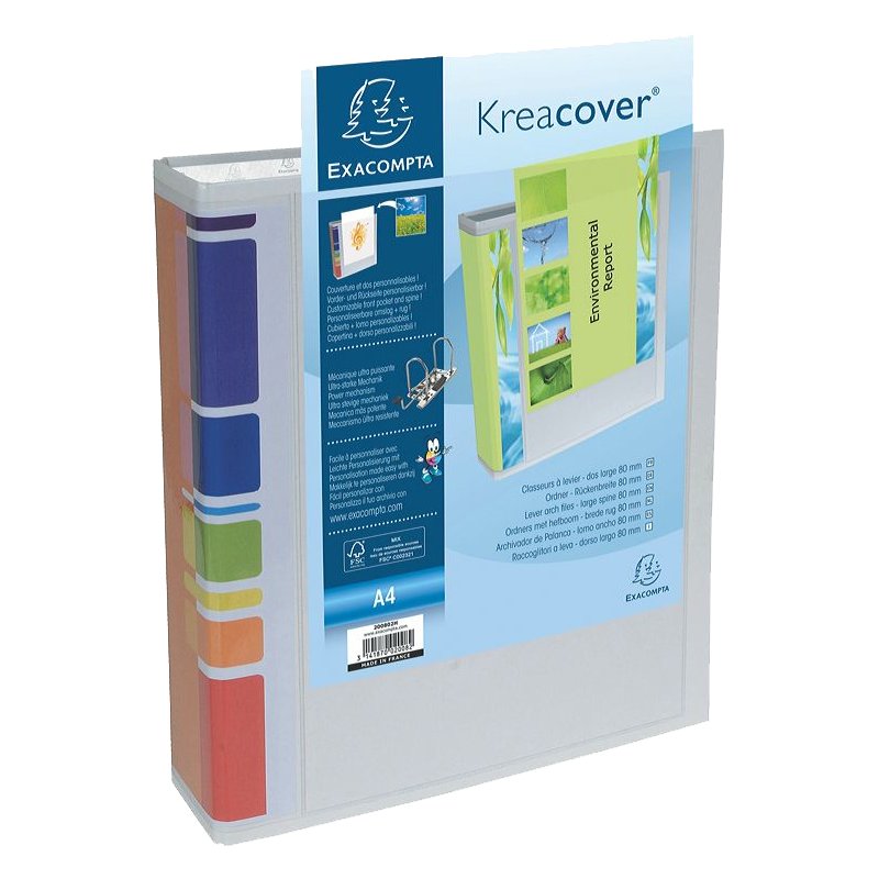 EXACOMPTA presentation binder, PVC, A4, white