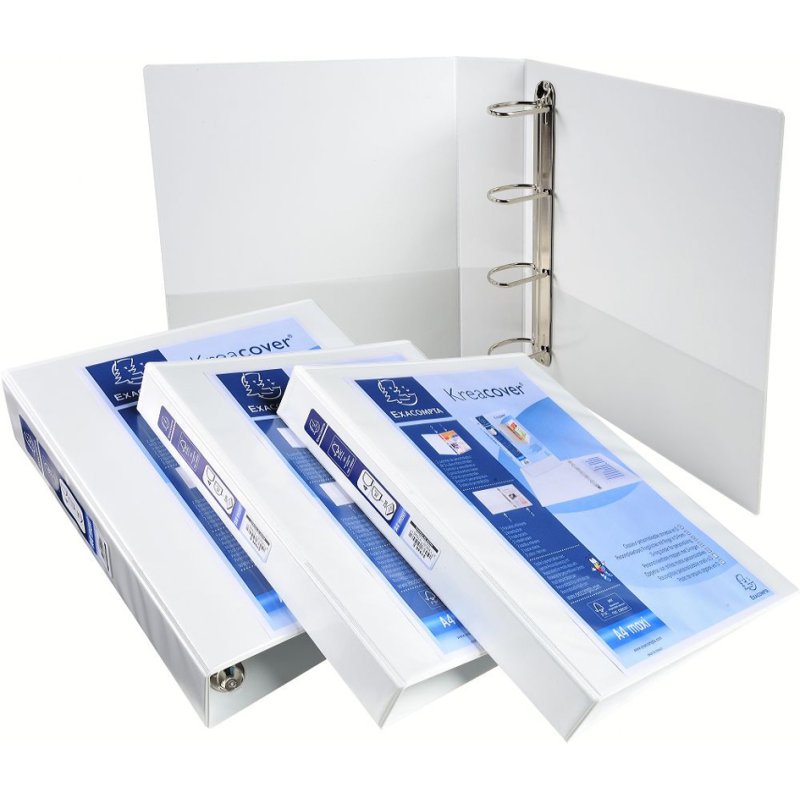 EXACOMPTA classeur de présentation A4, blanc, anneau 4D 34 mm