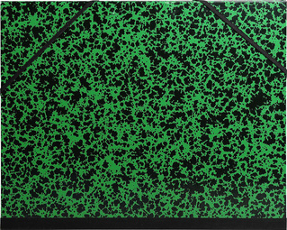 EXACOMPTA tekenmap Annonay, zwart/groen gemarmereerd, 26×33 cm, 30 mm capaciteit