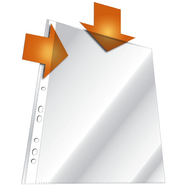 DURABLE pochettes pour documents A4, transparent, perforation universelle, 10 pièces