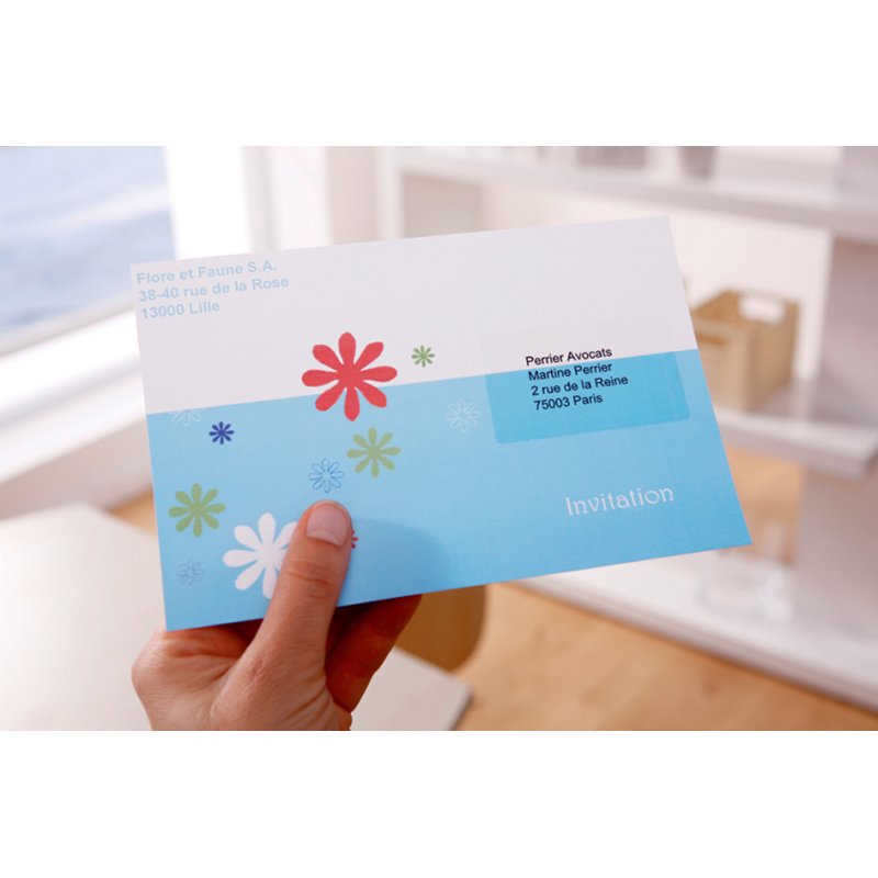 AVERY adresetiketten voor inkjetprinter, 99,1 × 38,1 mm, transparant, 350 stuks