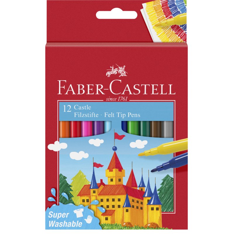 Faber-Castell stylos CASTLE, lavables, 3,0 mm, 50 pièces