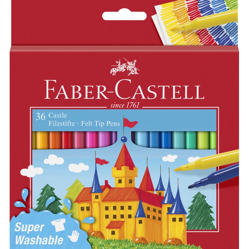 Faber-Castell stylos CASTLE, lavables, 3,0 mm, 50 pièces