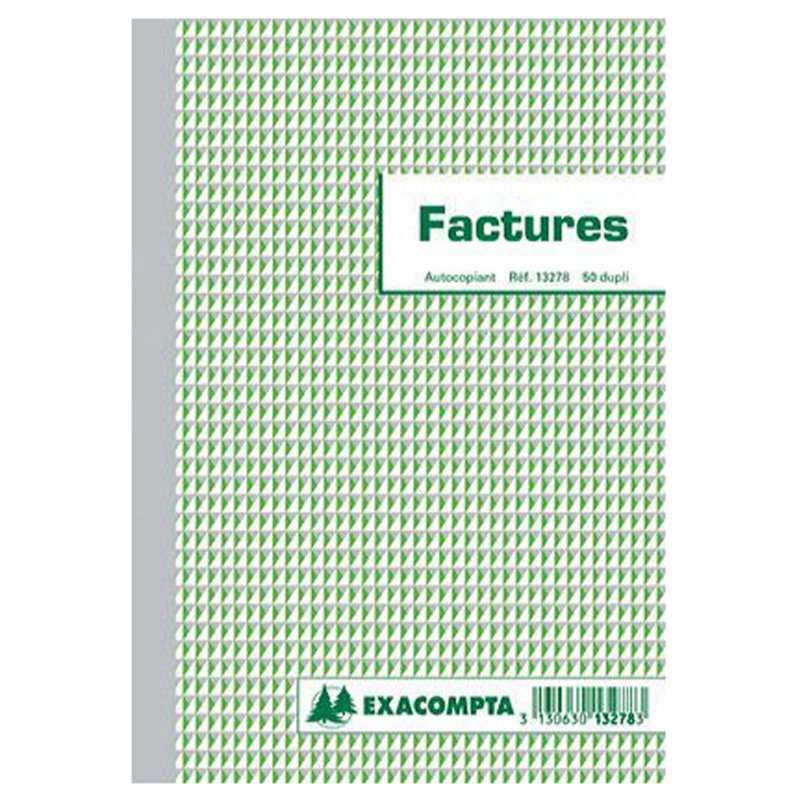 EXACOMPTA carbonboek Facturen, dupli, 220×135 mm, 50 vel