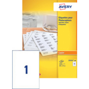 AVERY fotokopiëretiketten, 105 × 37 mm, wit, 3200 stuks
