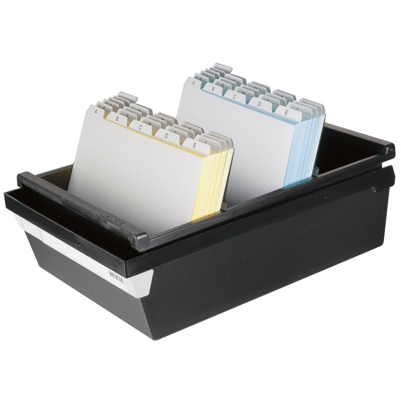 HAN boîte à fiches pour 1.300 fiches, A5 horizontal, gris clair