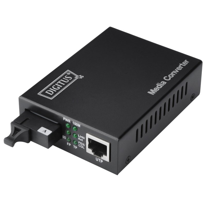 DIGITUS Gigabit Ethernet mediaconverter, RJ45/SC, singlemode, 20 km bereik
