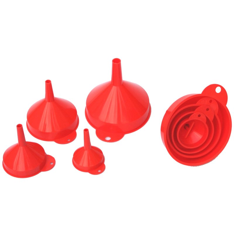 IWH funnel set, 4-piece, orange, 50-120 mm