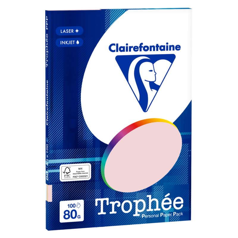 Clairefontaine papier multifonctionnel A4, couleurs intenses, 80 g/m², 100 feuilles