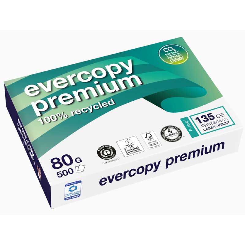 Clairefontaine papier multifonction evercopy premium, A4, blanc recyclé, 500 feuilles