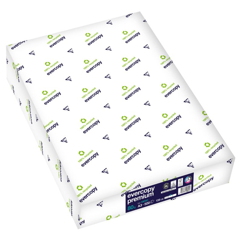 Clairefontaine papier multifonction evercopy premium, A3, recyclé, 80 g/m², 500 feuilles