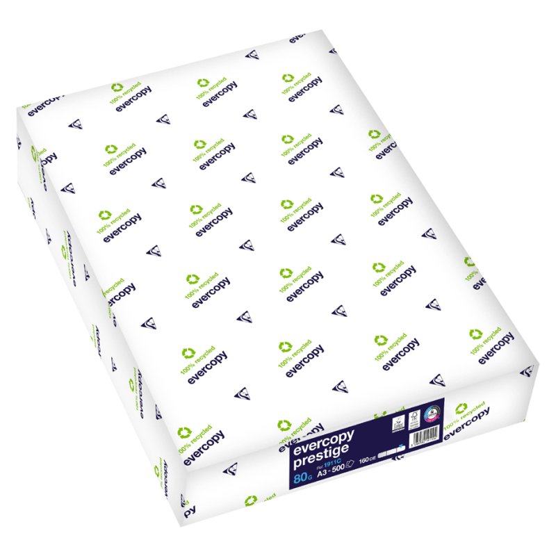 Clairefontaine papier multifonction evercopy prestige, A3, recyclé, 80 g/m², 500 feuilles