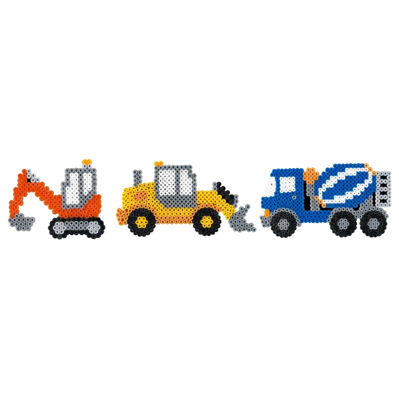 Hama perles à repasser midi Véhicules de construction, emballage cadeau, 4000 pièces
