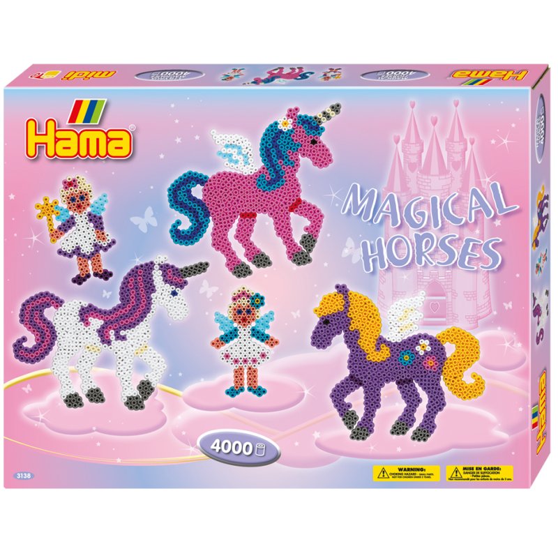Hama Perles à repasser Chevaux enchantés, midi 5,0 mm, 4.000 pièces