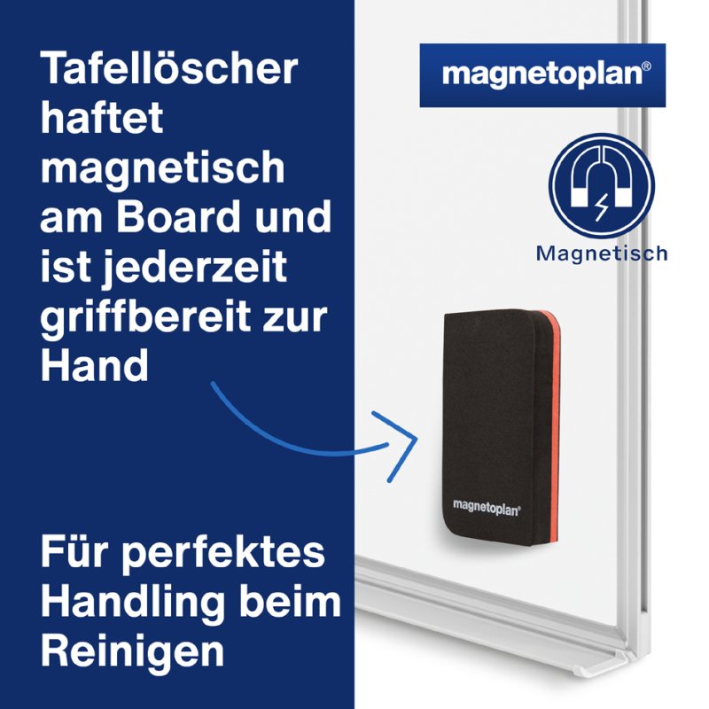 magnetoplan whiteboard starter set, eraser and markers, 4 magnets