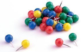 magnetoplan markeringsspelden, groen, 17 mm naaldlengte, 100 stuks