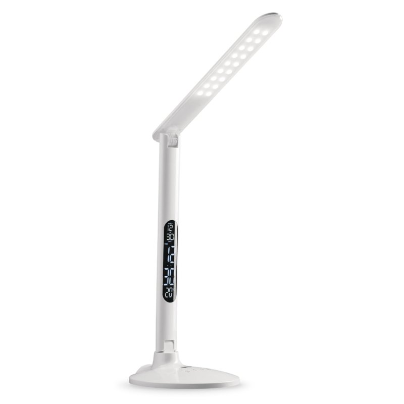 magnetoplan Lampe de bureau LED Strato, blanc, pliable, affichage numérique