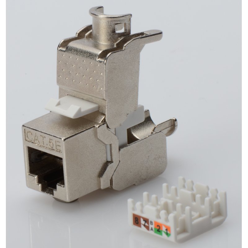 DIGITUS module keystonne Cat.5e, blindée, connecteur RJ45, gris