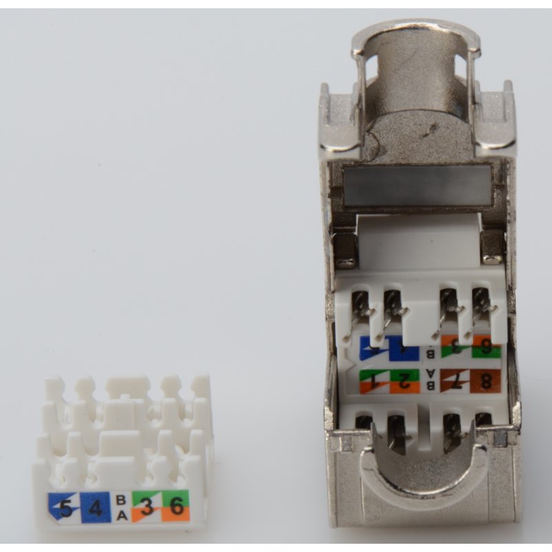 DIGITUS module keystonne Cat.5e, blindée, connecteur RJ45, gris