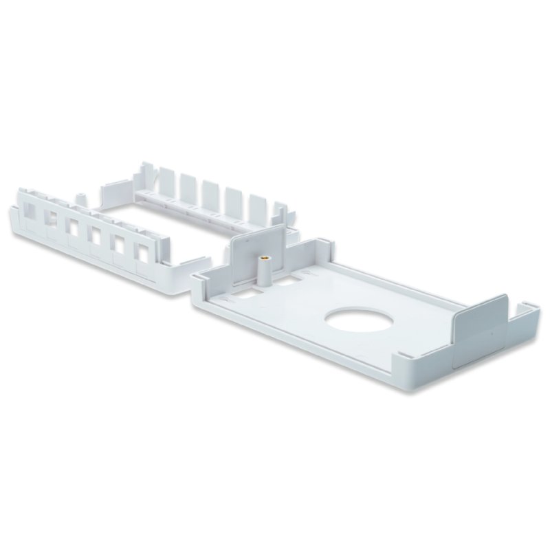 DIGITUS boîtier de montage modules keystone, 6x RJ45, blanc pur