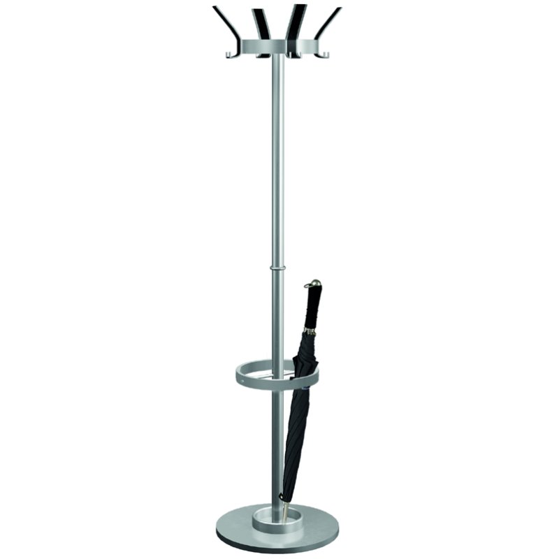 kerkmann kapstok New Public, draaibaar, 8 haken, alusilver/zwart