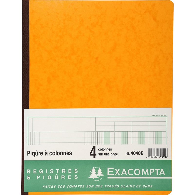 EXACOMPTA livre de caisse, 7 colonnes, 33 lignes, 320×250 mm