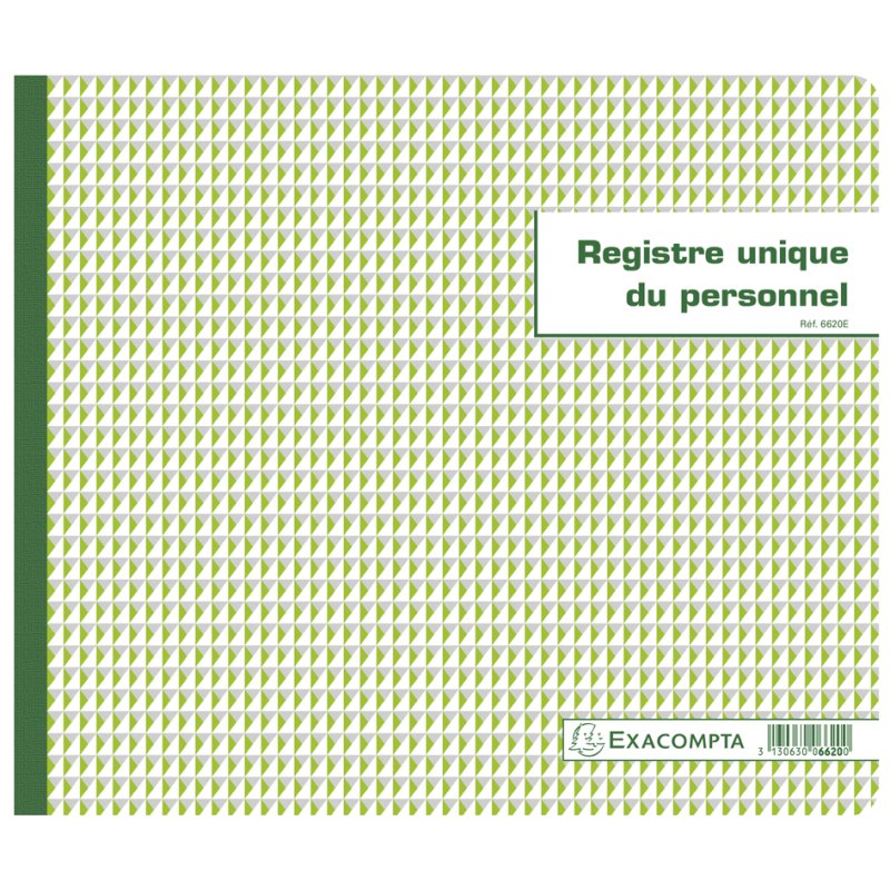EXACOMPTA staff register with carbon sheets, 270×320 mm, 52 pages