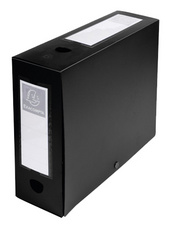 EXACOMPTA archiefdoos met drukknop, zwart, 80 mm, PP
