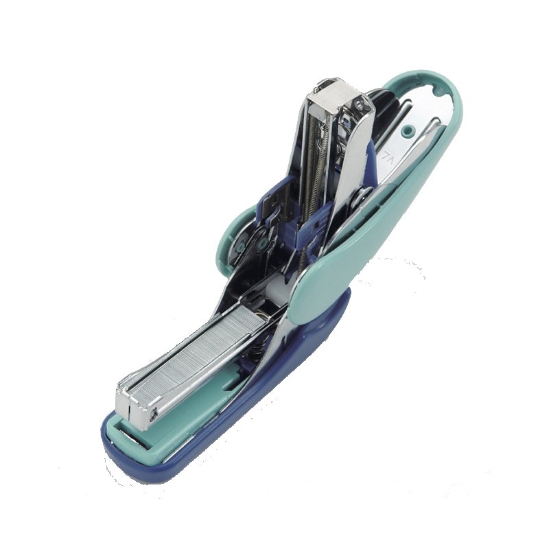 PLUS JAPAN nietmachine ST-010 V, blauw, mini-formaat, 20 vel