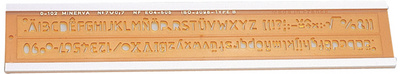 MINERVA schrijfsjabloon, schrifthoogte 3,5 mm, ISO 3098/1