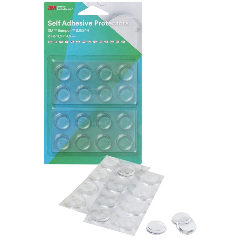 3M geluiddemper/antislipnoppen, zwart, rond, 12,7 mm, 56 stuks