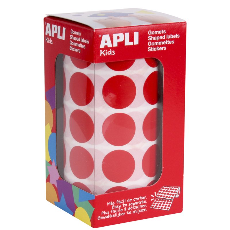 APLI kids kinderetiketten Creatief Rond, blauw, 20 mm, 1.770 stuks