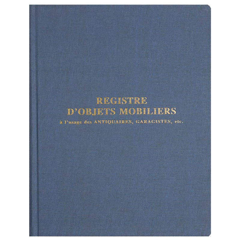 EXACOMPTA register of movable goods for antique dealers, 320×240 mm, 100 sheets