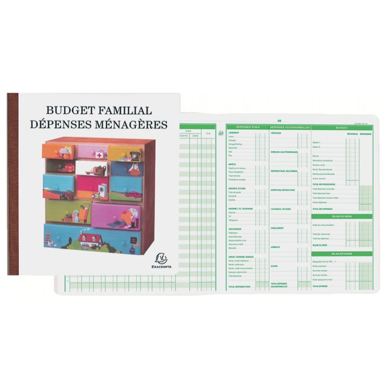 EXACOMPTA Piqûre 78E household budget book, 56 pages, 110 g/m²
