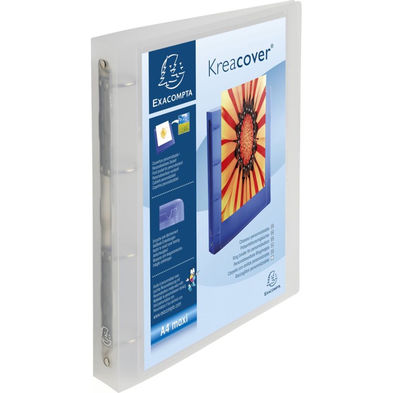 EXACOMPTA presentatie ringband A4 maxi, wit, 40 mm rugbreedte