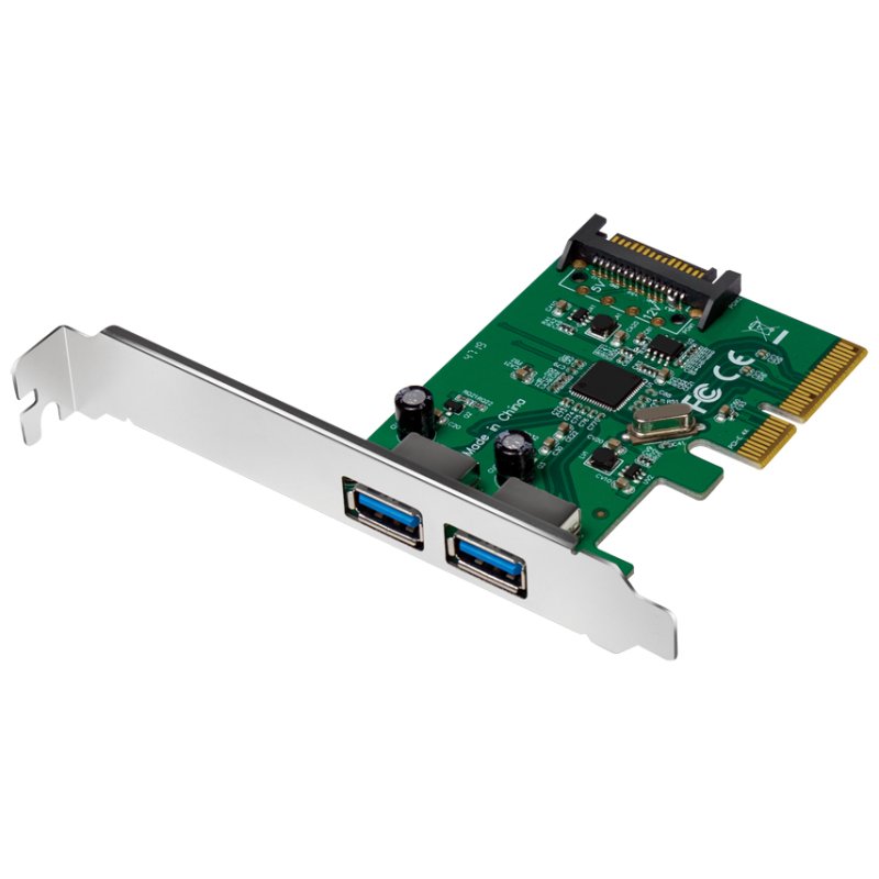 LogiLink Carte PCI-Express USB 3.2, 2 ports, 10 Gbit/sec