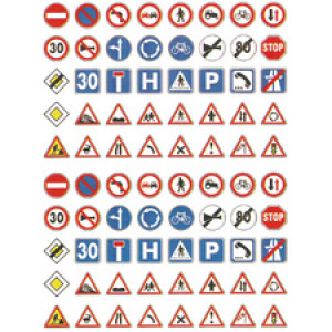 APLI kids kinderstickers Verkeersregels, niet afneembaar, 4 vel, 320 stuks