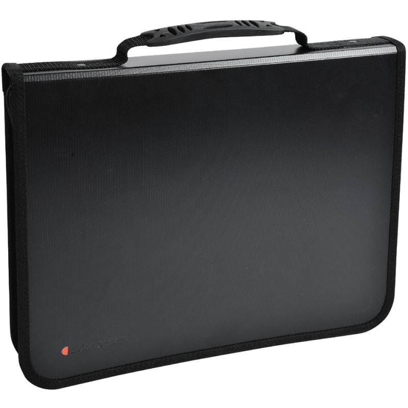 EXACOMPTA EXAFOLDER conference folder, PP, black, 4-ring mechanism 25 mm