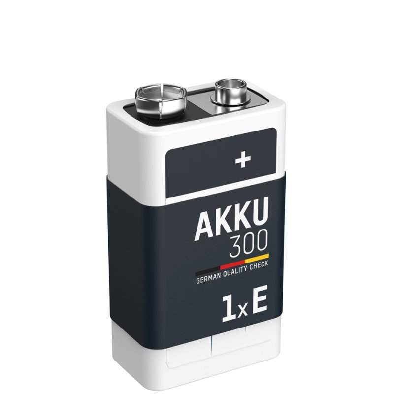 ANSMANN NiMH rechargeable battery 9V E-Block, 300 mAh, nickel-metal hydride