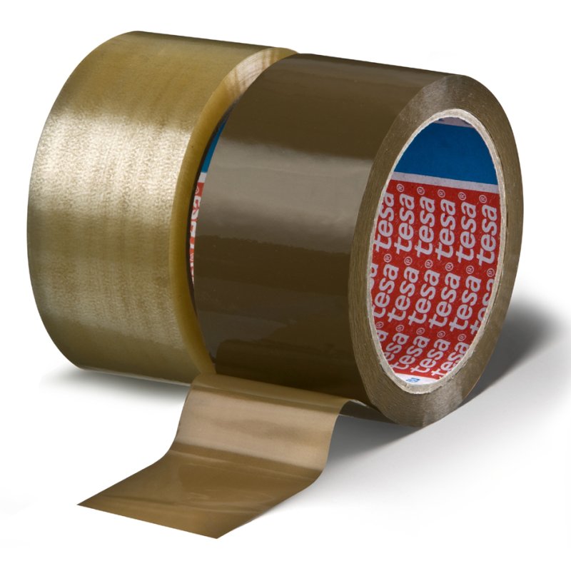 tesa ruban d'emballage 4280, PP, chamois, 50 mm × 66 m, 6 pièces