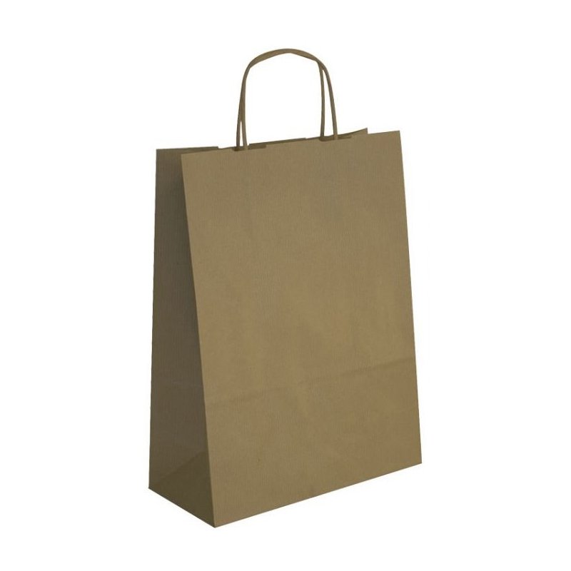 APLI papieren draagtassen kraftpapier, groot, bruin, 50 stuks