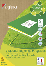 agipa gerecyclede multi-etiketten, 210 × 148,5 mm, wit, 200 stuks