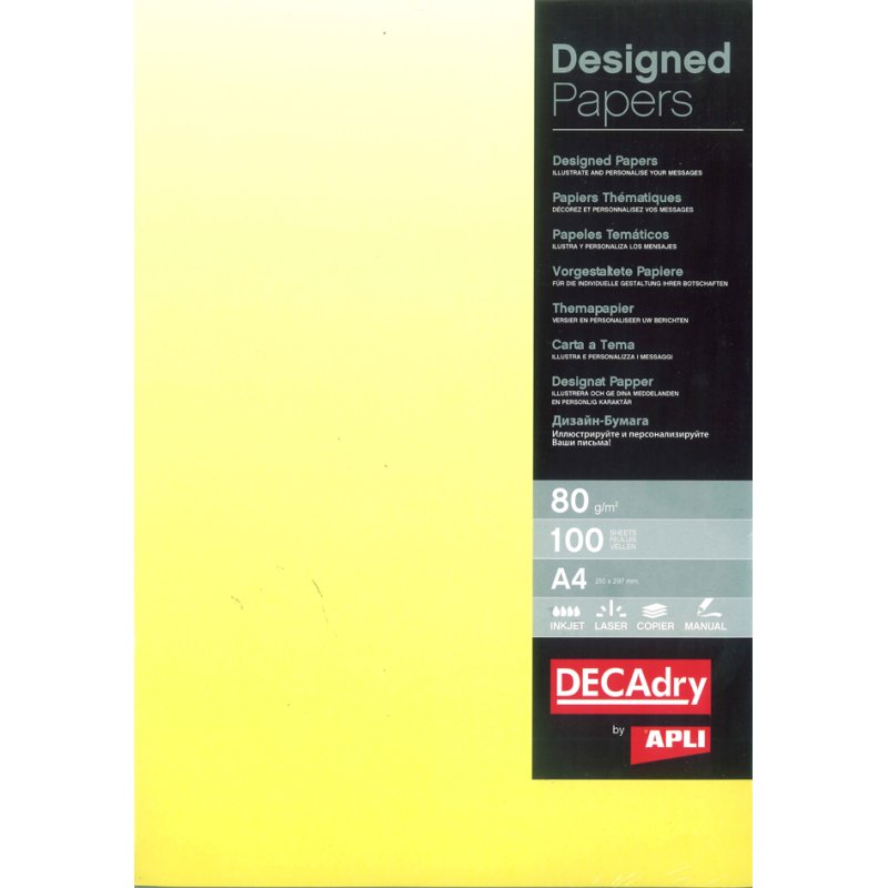 agipa designpapier A4, gele kleurverloop, 80 g/m², 100 vel